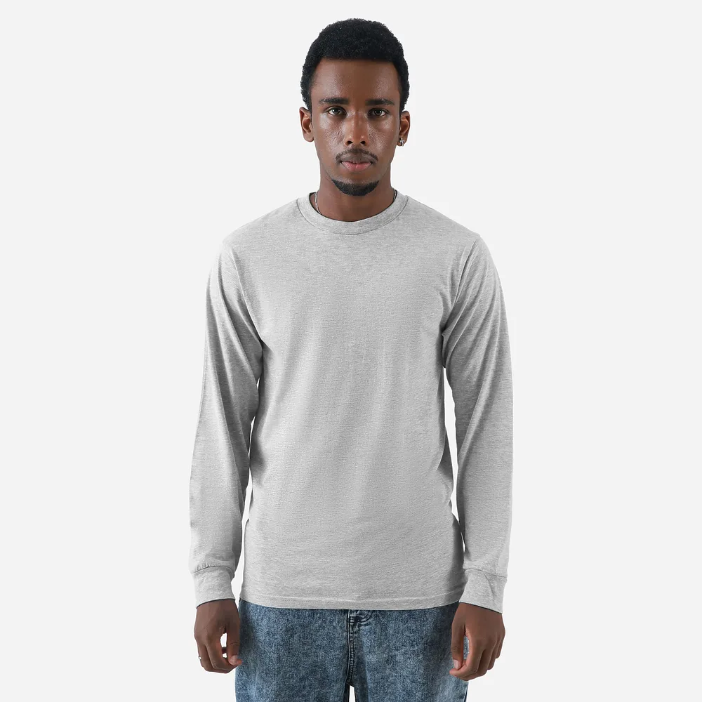 Premium Heather Long Sleeve Crew Neck Tee